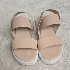 Platform Tan Sandals